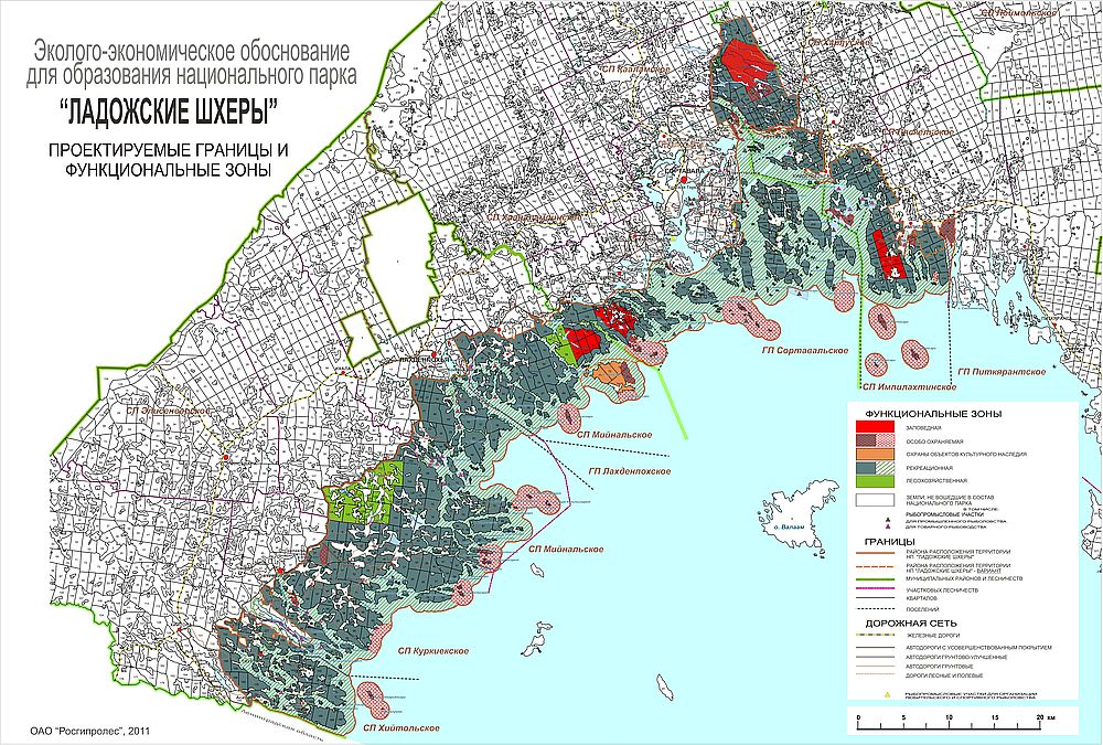 Подробная карта северного приладожья